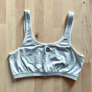 Teddy Fresh Women's Classics Faded Light Blue Bralette Sports Bra size Small